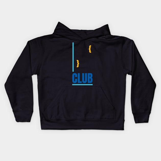 Curly Brackets Club Kids Hoodie by MaxMeCustom